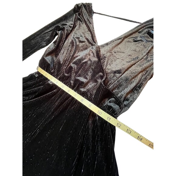 Wild Fable Romper Black Metallic Stripes Long Sleeve V-neck Velvet Sexy Witchy M - Picture 16 of 16